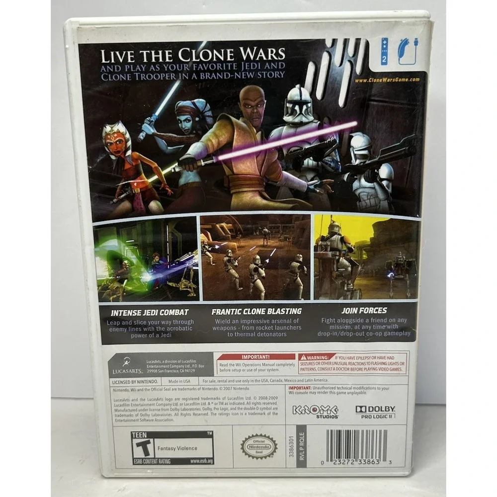 Star Wars:‎ The Clone Wars: Republic Heroes Nintendo Wii 2009 Tested No Manual